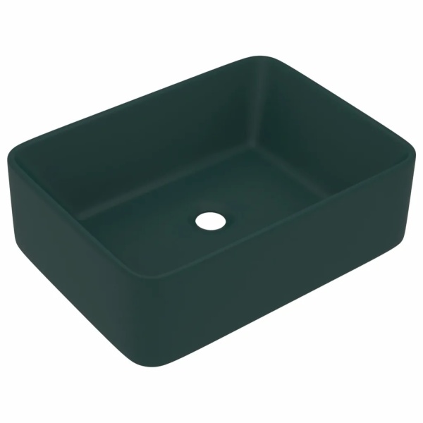 Chiuvetă De Baie Lux Verde Inchis Mat 41x30x12 cm Ceramică 147047